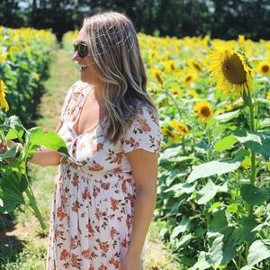 Christy Dawn, Dawn Dress, Cream Floral, Size Small